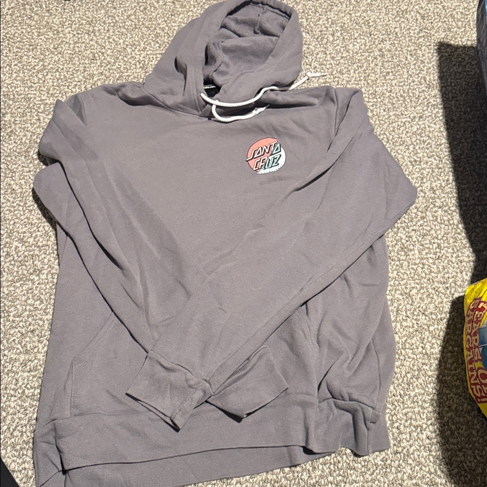Santa Cruz Gray Hoodie with Logo